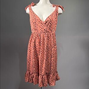 Sugarlips Coral Floral Mini Dress (rack5)